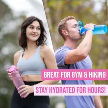 Embrava Best Sports Water Bottle - 32 oz - Spillproof & Leakproof - Lightweight Tritan, Reusable, BP...