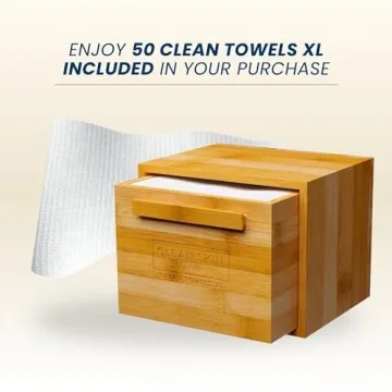 Luxe Bamboo Box XL Disposable Face Towels for Clean Skin