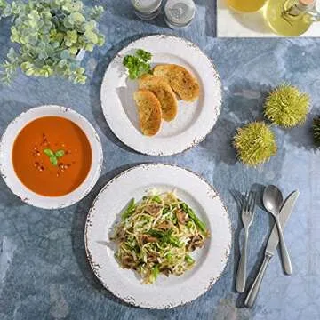 Gibson Home Mauna Melamine Dinnerware Set for 4