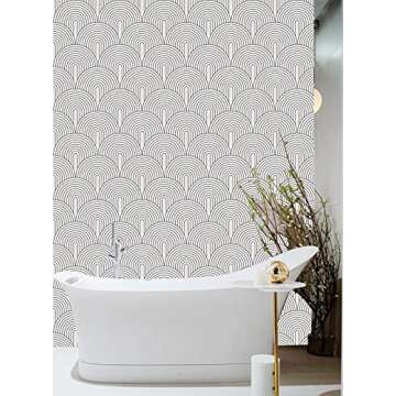 Stylish HAOKHOME Peel and Stick Wallpaper Roll 17.7x32.8ft