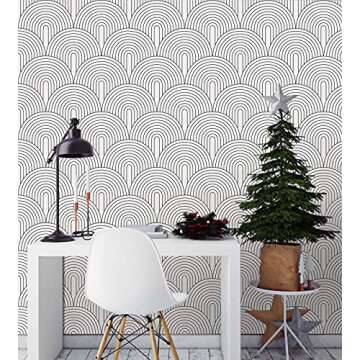 Stylish HAOKHOME Peel and Stick Wallpaper Roll 17.7x32.8ft