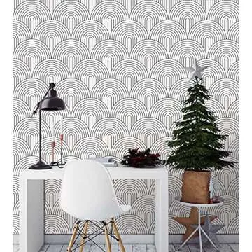 Stylish HAOKHOME Peel and Stick Wallpaper Roll 17.7x32.8ft