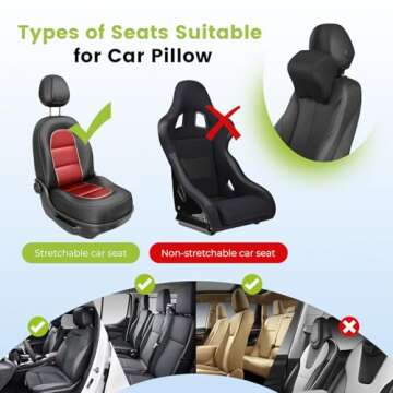 Dreamer Car Back Support Lumbar Support for Car & Car Neck Pillow kit for Driving Fatigue Relief,Memory Foam Ergonomic Car Pillow Comfort Your Neck and Back,Black