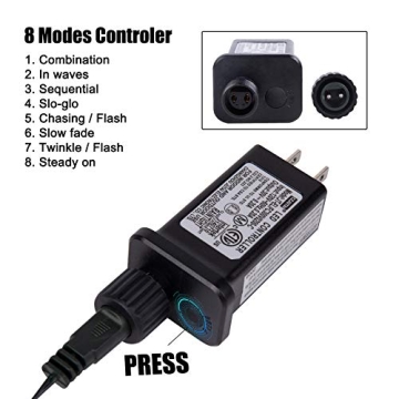 200 LED Warm White Mini Lights - 75 Feet with 8 Modes