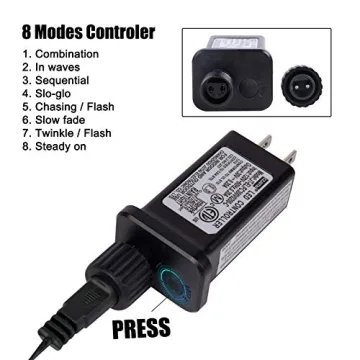 200 LED Warm White Mini Lights - 75 Feet with 8 Modes