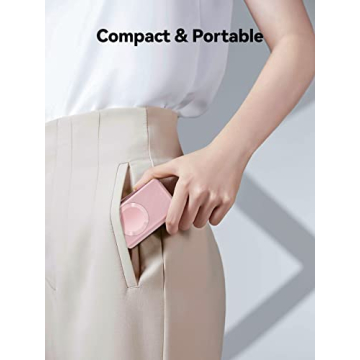 LVFAN Portable Charger for Apple Watch, 4000mAh iWatch Charger Power Bank Wireless Battery Pack Magnetic Travel Smart Watch Charger for Apple Watch Series 10 9 8 7 6 5 4 3 2 1 SE Ultra 2 Ultra (Pink)