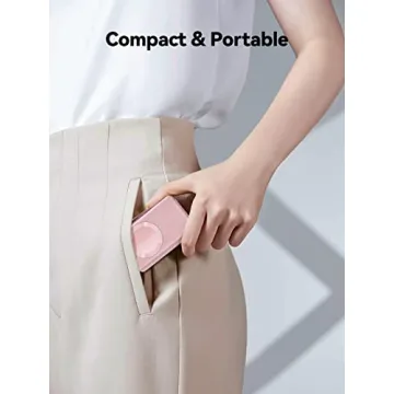 LVFAN Portable Charger for Apple Watch, 4000mAh iWatch Charger Power Bank Wireless Battery Pack Magnetic Travel Smart Watch Charger for Apple Watch Series 10 9 8 7 6 5 4 3 2 1 SE Ultra 2 Ultra (Pink)