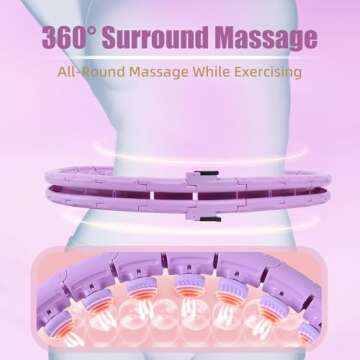 OurStarry 34 Knots Weighted Workout Hoop Plus Size, Smart Waist Exercise Ring for Adults Weight Loss...