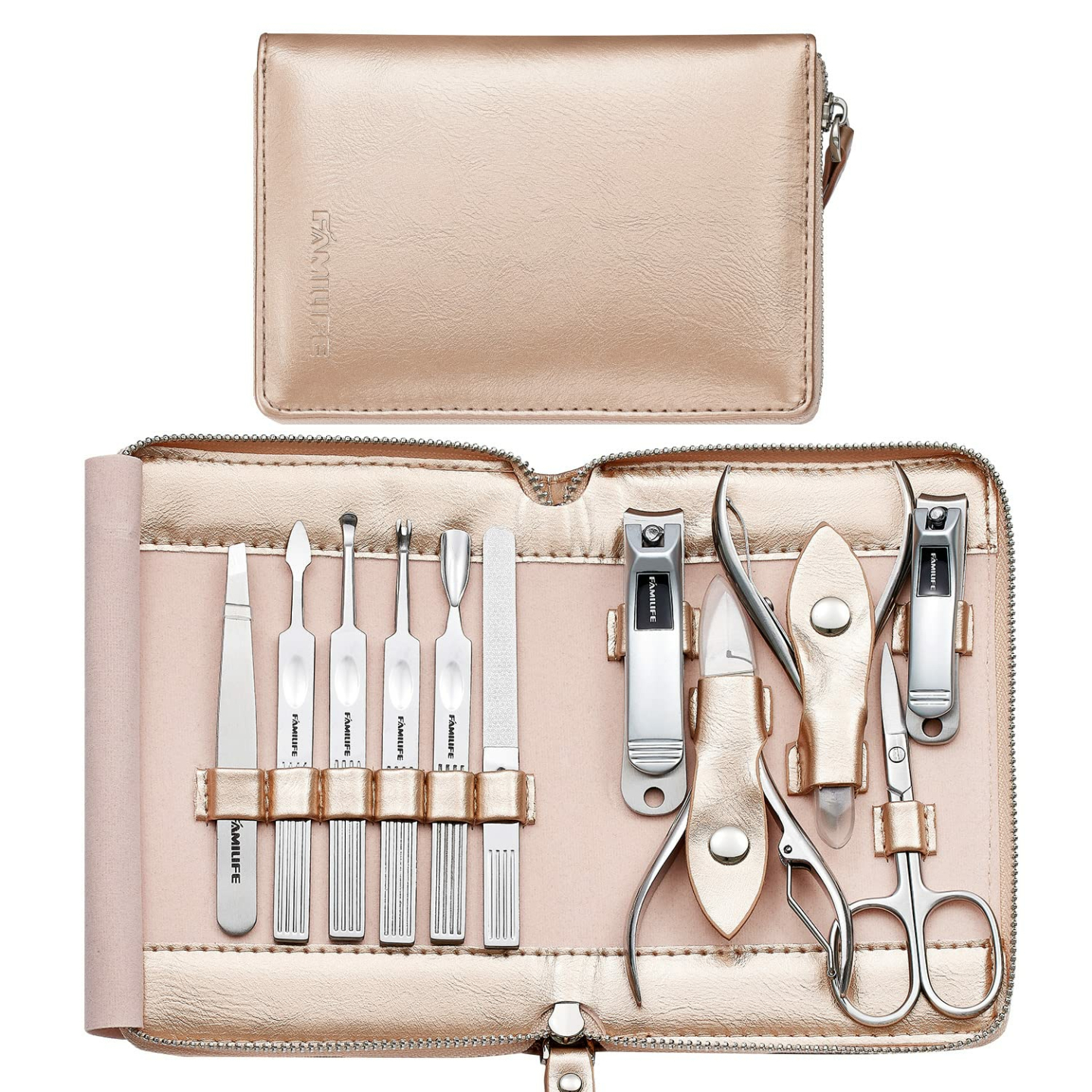 Professional Manicure Set with Leather Case for Women