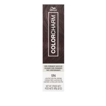 COLORCHARM Demi Permanent Hair Color| 5N Lightest Neutral Brown| Gloss, Refresh and Tone |2 Fl Oz