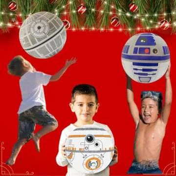 NINOSTAR Large Play Balls Set of 3 - Fun Indoor and Outdoor Gift, Size 14 Inches - Can Use for Play/Room Decor/Party Decor/Pool Inflatable Water Toys