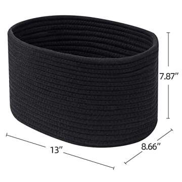 CubesLand Black Woven Baskets for Shelves Storage,Cube Shelf Closet, Set 3,Long-lasting &Skin-friend...