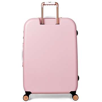 Ted Baker Women's Beau Stylish Lightweight Hard-Shell Luggage (Pink, Checked-Large)