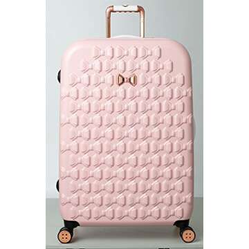 Ted Baker Women's Beau Stylish Lightweight Hard-Shell Luggage (Pink, Checked-Large)