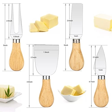 Bovulo 8-Piece Cheese Knife Set for Cheese Lovers