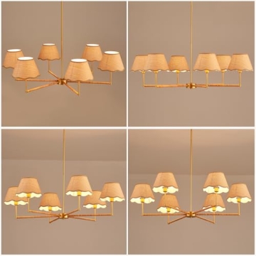 Stylish ELYYCUPA 39" Boho Rattan Chandelier - Perfect for Every Space