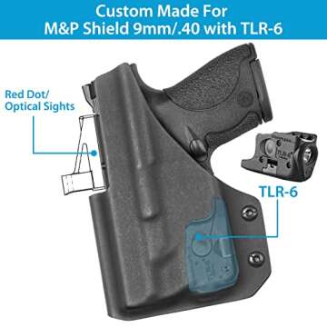M&P Shield 9mm/.40 Holster with TLR-6 - Adjustable Cant