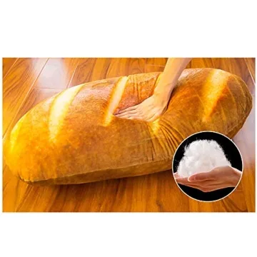 Levenkeness 3D Bread Plush Pillow for Comfort