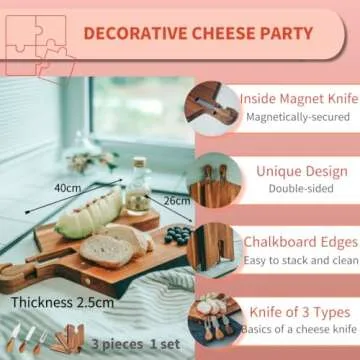 Luxurious Acacia Cheese Board Set Perfect for Entertaining