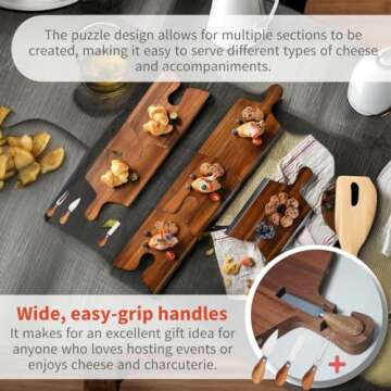 Luxurious Acacia Cheese Board Set Perfect for Entertaining