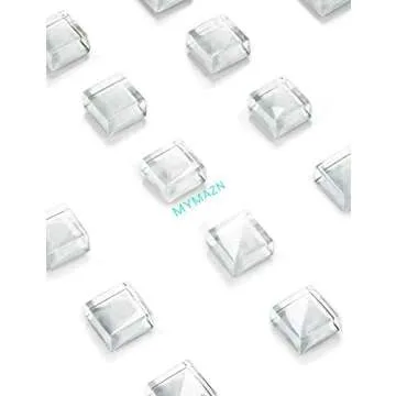 Mymazn Clear Glass Magnets for Fridge - Stylish & Strong