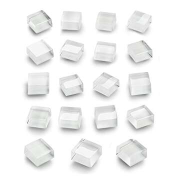 Mymazn Fridge Magnets Refrigerator Magnets for Fridge Cute Glass Magnets Decorative Kitchen Office (White)