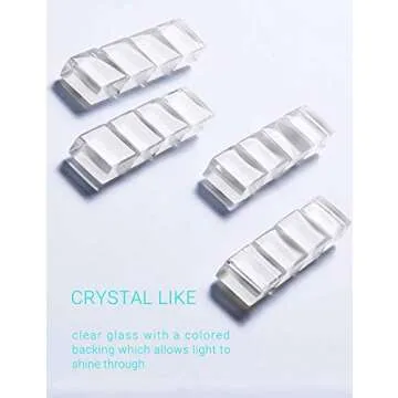Mymazn Clear Glass Magnets for Fridge - Stylish & Strong