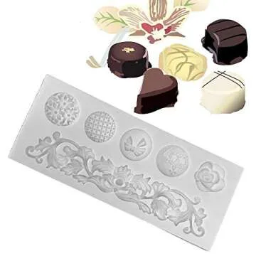 Neepanda DIY Baroque Scroll Relief Cake Border Silicone Molds for Elegant Baking