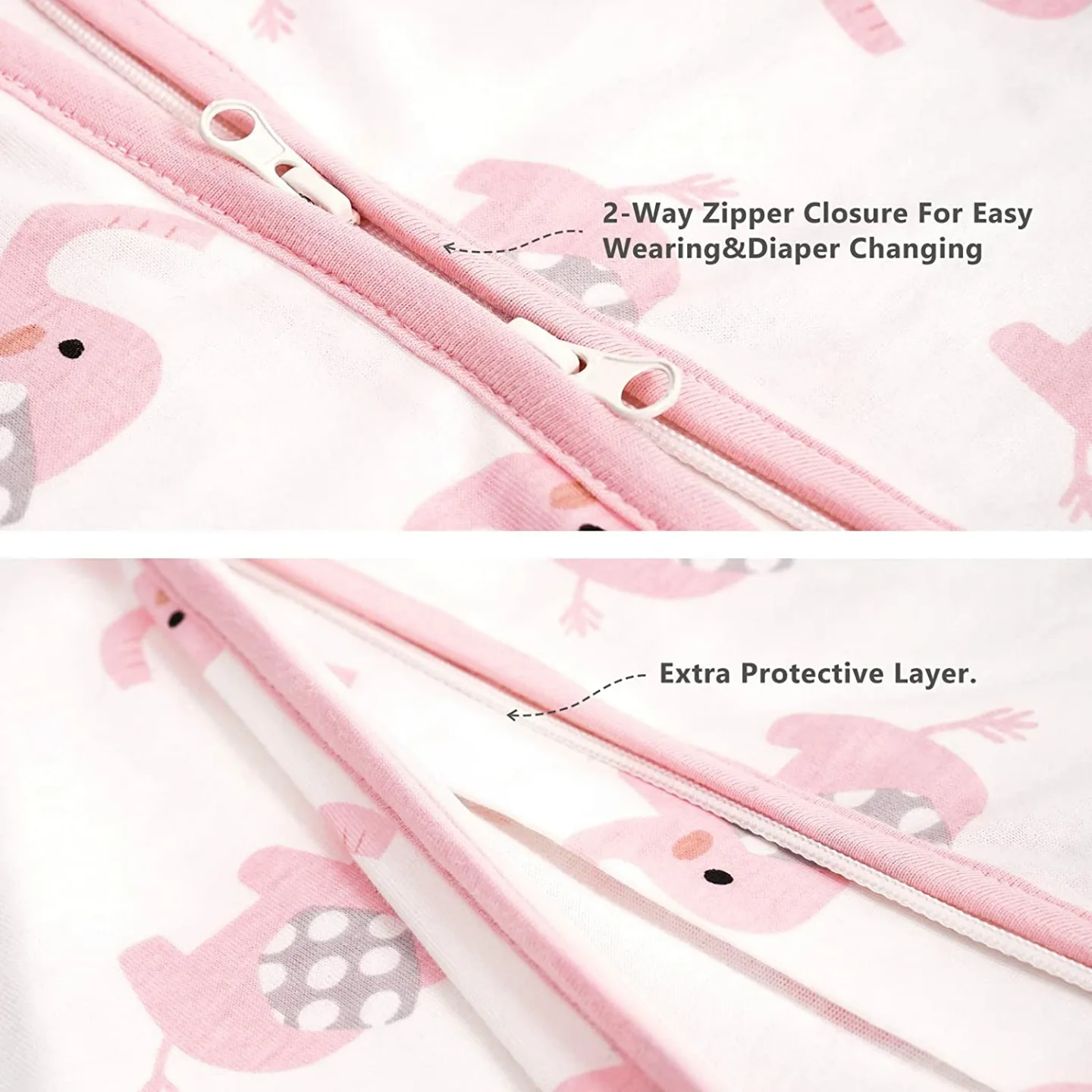 TILLYOU Cotton Sleep Sack 2-Pack for Toddlers