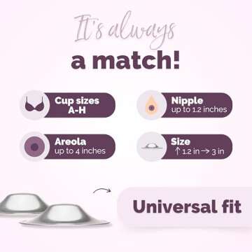 LIVELLA - Original Silver Nursing Cups - Made in Germany with 999 Silver - Universal Fit - Protect and Soothe Sore Nipples - Silver Nipple Shields for Breastfeeding - FDA-Registered