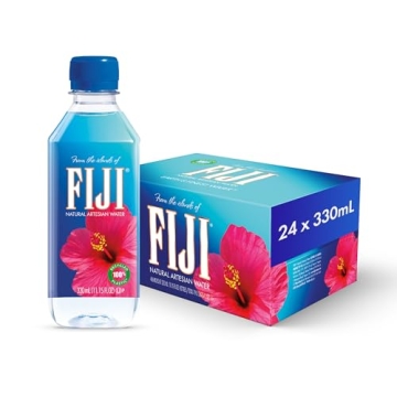 FIJI Natural Artesian Bottled Water Pack of 24 - 100% Natural Electrolytes