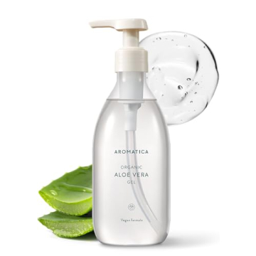 AROMATICA Organic Aloe Vera Gel 10.14oz - Pure Relief for Skin and Hair