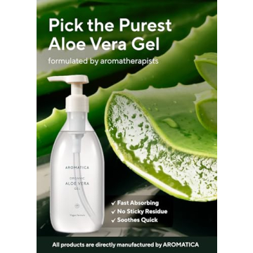 AROMATICA Organic Aloe Vera Gel for Skin and Hair Care