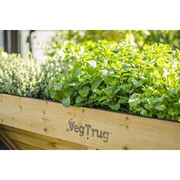 VegTrug Raised Bed Planter, Outdoor Herb Planter, 1.8m, Natural