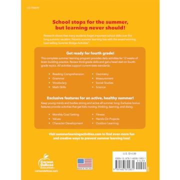 Summer Bridge Activities Workbook for 3rd to 4th Graders