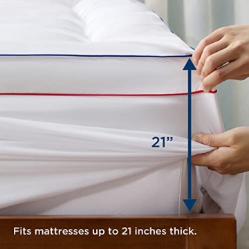 Bedsure Queen Mattress Topper Plush Comfort for Better Sleep