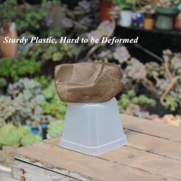 BangQiao 60 Pack Small 3.90 Inch Clear Plastic Square Nursery and Seedling Pot Container, Seed Starting Transplant Planter with Drain Hole for Germination