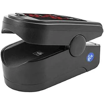 FaceLake ® FL400 Pulse Oximeter with Carrying Case, Batteries, Neck/Wrist Cord - Black