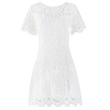 Elegant Floral Lace Dress for Weddings and Parties