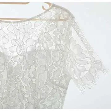 Elegant Floral Lace Dress for Weddings and Parties