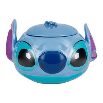 Vibrant Stitch Cookie Jar for Treats, Official Disney Gift
