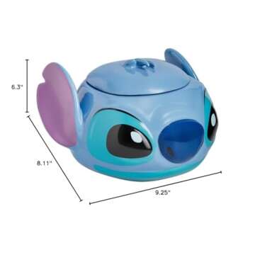 Vibrant Stitch Cookie Jar for Treats, Official Disney Gift