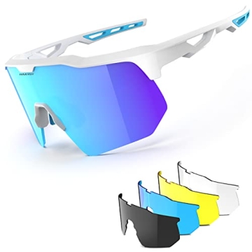HAAYOT Polarized Cycling Glasses with 5 Lenses for Ultimate Sports Performance