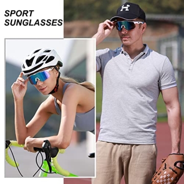 HAAYOT Polarized Sports Sunglasses 5 Lenses UV Protection