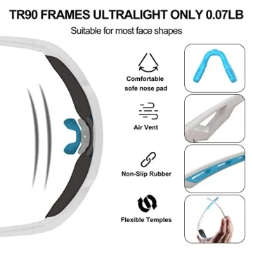 HAAYOT Polarized Sports Sunglasses 5 Lenses UV Protection