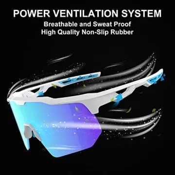 HAAYOT Polarized Sports Sunglasses 5 Lenses UV Protection