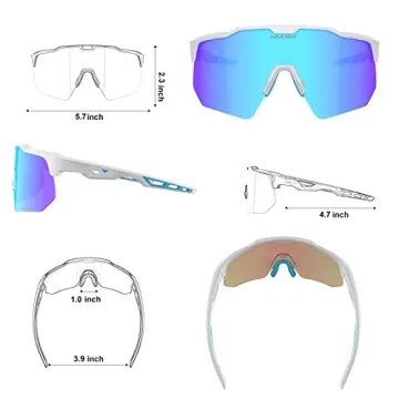 HAAYOT Polarized Sports Sunglasses 5 Lenses UV Protection