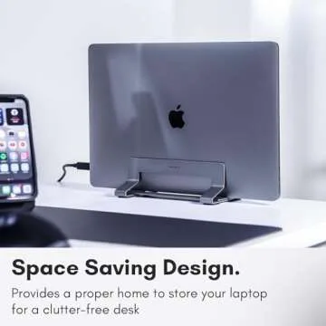 Macally Adjustable Vertical Laptop Stand for Desk