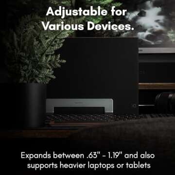 Macally Adjustable Vertical Laptop Stand for Desk