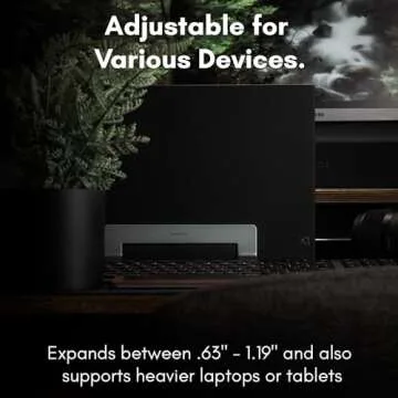 Macally Adjustable Vertical Laptop Stand for Desk